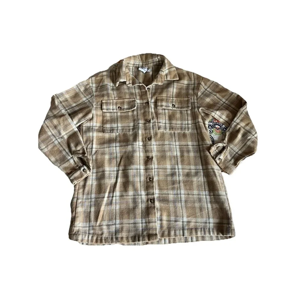 PRINCESS POLLY Mila Plaid Oversized Flannel Button-up Shirt Shacket Size 0 - Picture 4 of 8